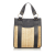 Chloé B Chloe Brown Beige with Black Straw Natural Material Tote Bag France