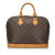 Louis Vuitton B Louis Vuitton Brown Monogram Canvas Canvas Monogram Alma PM with Strap FRANCE