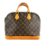 Louis Vuitton B Louis Vuitton Brown Monogram Canvas Canvas Monogram Alma PM France