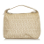 Fendi B Fendi Brown Beige Canvas Fabric Zucchino Handbag Italy