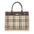 Burberry B Burberry Brown Beige with Multi Canvas Fabric House Check Handbag United Kingdom