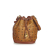 MCM B MCM Brown Calf Leather Visetos Drawstring Bucket Bag Germany