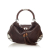 Gucci B Gucci Brown Dark Brown Calf Leather Guccissima Bamboo Indy Hobo Bag Italy