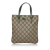 Gucci B Gucci Brown Beige with Green Coated Canvas Fabric Mini GG Supreme Handbag Italy