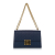 Gucci B Gucci Blue Navy Calf Leather Medium Guccissima Padlock Shoulder Bag ITALY