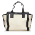 Chloé B Chloe White with Black Calf Leather Alison Tote Bag France