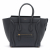 Celine Luggage Micro Shopper Navy Blue Leather