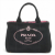 Prada Canapa Canvas 2 way tote Black