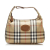 Burberry B Burberry Brown Beige Canvas Fabric House Check Handbag United Kingdom