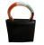 Marni Black smooth leather basket bag, multicolor handle