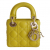 Christian Dior Yellow leather micro Lady Dior bag