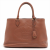 Prada Vitello Phenix Brown Leather Handbag