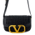 Valentino Supervee Black Raffia Shoulder Bag