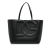 Dolce&Gabbana AB Dolce&Gabbana Black Calf Leather DG Logo Shopping Tote Italy