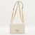 Prada Chain Flap Small Saffiano Leather White Bag