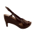 Costume National New Sandy Wooden Sandal en cuir de selle