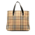 Burberry B Burberry Brown Beige Canvas Fabric House Check Tote Italy