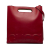 Gucci B Gucci Red Calf Leather Medium Logo-Embossed XL Tote Bag Italy