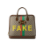 Gucci AB Gucci Brown Beige Coated Canvas Fabric Small GG Supreme Horsebit 1955 Duffle Bag Italy