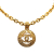 Chanel AB Chanel Gold Gold Plated Metal CC Round Pendant Necklace France