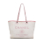 Chanel B Chanel White with Pink Light Pink Raffia Natural Material Medium Deauville Tote Italy
