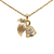 Christian Dior B Dior Gold Gold Plated Metal Flower Rhinestone Pendant Necklace Germany