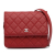 Chanel B Chanel Red Caviar Leather Leather Mini Square Caviar Wallet on Chain Italy