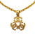 Chanel AB Chanel Gold Gold Plated Metal Triple CC Pendant Necklace France