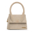 Jacquemus B Jacquemus Brown Beige Canvas Fabric Le Grand Chiquito Bag Italy