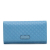 Gucci AB Gucci Blue Calf Leather Microguccissima Continental Flap Wallet Italy