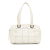 Chanel B Chanel White Calf Leather Square Stitch LAX Bowler Bag Italy