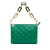 Louis Vuitton AB Louis Vuitton Green Lambskin Leather Leather Monogram Embossed Coussin BB France