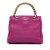 Gucci B Gucci Pink Hot Pink Calf Leather Small Bamboo Shopper Italy