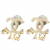 Chanel  CHANEL Pearl Dazzling Letter Drop CC  Earrings Gold