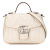 Gucci AB Gucci Brown Light Beige Calf Leather Mini GG Marmont Aria Matelasse Top Handle Bag Italy