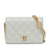 Chanel AB Chanel White Lambskin Leather Leather CC Quilted Lambskin Wallet on Chain Italy