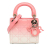 Christian Dior B Dior Pink with White Patent Leather Leather Micro Ombre Patent Cannage Lady Dior Italy