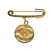 Chanel B Chanel Gold Gold Plated Metal CC Medallion Costume Brooch France