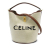 Celine AB Celine White Cotton Fabric Bucket 16 Italy
