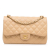 Chanel AB Chanel Brown Light Beige Lambskin Leather Leather Jumbo Classic Lambskin Double Flap Italy
