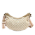 Gucci B Gucci Brown Beige with Gold Canvas Fabric GG Web Crossbody Bag Italy