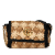 Gucci B Gucci Brown Light Brown with Black Raffia Natural Material Small GG Marmont Crossbody Italy