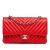 Chanel AB Chanel Red Caviar Leather Leather Medium Classic Chevron Caviar Double Flap France