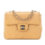 Chanel B Chanel Brown Light Brown Lambskin Leather Leather Mini Square Classic Lambskin Single Flap France