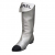 Chanel Silver Mid Calf Boots