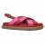 ALOHAS Sandales plates en cuir rouge et rose 40