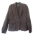 All Saints Blazer 100% soie marron 36