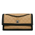 Chanel B Chanel Brown Beige Lambskin Leather Leather Medium Quilted Lambskin Grosgrain Two Tone Flap Italy