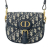 Christian Dior AB Dior Blue Navy Canvas Fabric Small Oblique Bobby Crossbody Italy