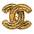 Chanel B Chanel Gold Gold Plated Metal Gold-Plated CC Quilted Brooch France